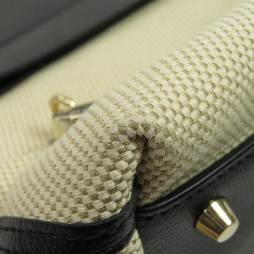 Furla Piper Two Tone Handbag Canvas Leather - Picture 9 of 10